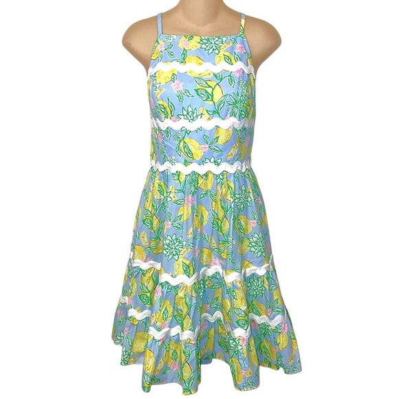 Lilly Pulitzer Angelynn Dress in Bluette/Make Lemonade NWT - Size 10 - Picture 6 of 7